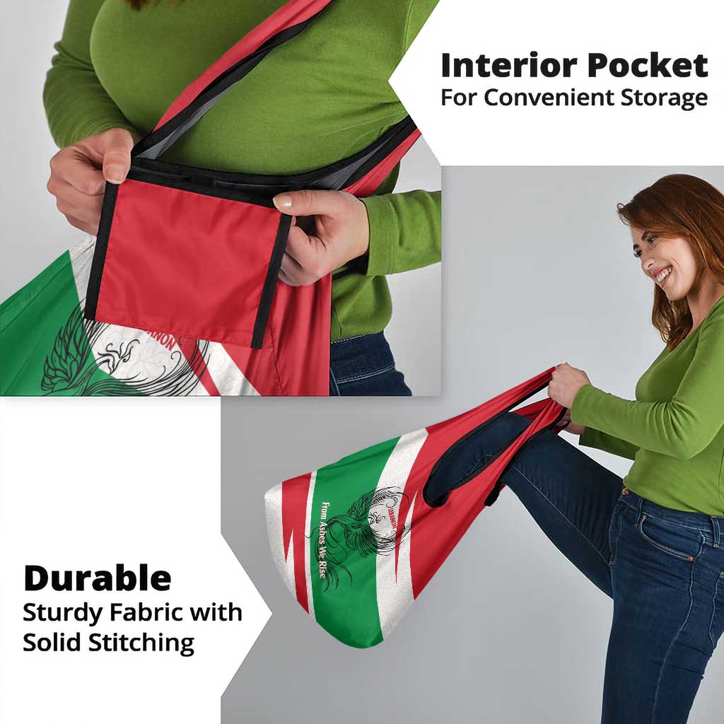 Lebanon Phoenix Grocery Bag with Cedar Flag Colors and Inspirational Quote