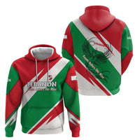 Lebanon Phoenix Hoodie with Cedar Flag Colors and Inspirational Quote