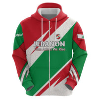 Lebanon Phoenix Hoodie with Cedar Flag Colors and Inspirational Quote