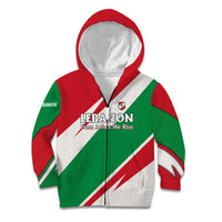 Lebanon Phoenix Kid Hoodie with Cedar Flag Colors and Inspirational Quote