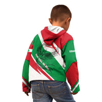Lebanon Phoenix Kid Hoodie with Cedar Flag Colors and Inspirational Quote