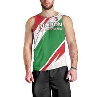 Lebanon Phoenix Men Tank Top with Cedar Flag Colors and Inspirational Quote