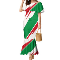 Lebanon Phoenix Mermaid Dress with Cedar Flag Colors and Inspirational Quote