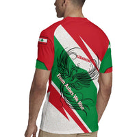 Lebanon Phoenix Rugby Jersey with Cedar Flag Colors and Inspirational Quote