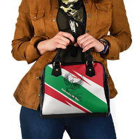 Lebanon Phoenix Shoulder Handbag with Cedar Flag Colors and Inspirational Quote