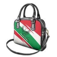 Lebanon Phoenix Shoulder Handbag with Cedar Flag Colors and Inspirational Quote