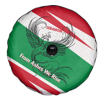 Lebanon Phoenix Spare Tire Cover with Cedar Flag Colors and Inspirational Quote