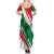 Lebanon Phoenix Summer Maxi Dress with Cedar Flag Colors and Inspirational Quote