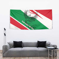 Lebanon Phoenix Tapestry with Cedar Flag Colors and Inspirational Quote