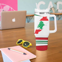 Lebanon Phoenix Tumbler With Handle with Cedar Flag Colors and Inspirational Quote