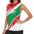 Lebanon Phoenix Women Sleeveless Polo Shirt with Cedar Flag Colors and Inspirational Quote