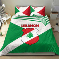Lebanon Flag Shield Bedding Set with Cedar Emblem and National Colors