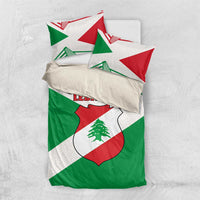 Lebanon Flag Shield Bedding Set with Cedar Emblem and National Colors