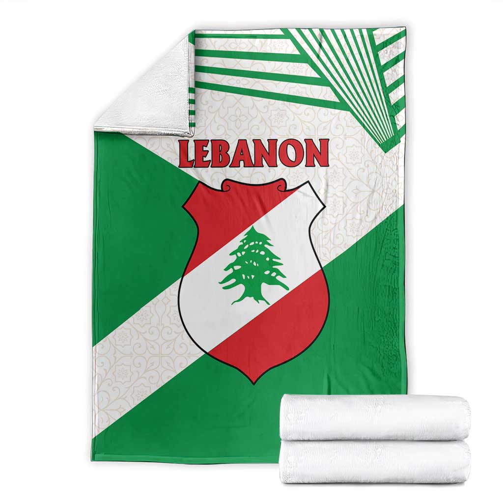 Lebanon Flag Shield Blanket with Cedar Emblem and National Colors