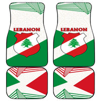 Lebanon Flag Shield Car Mats with Cedar Emblem and National Colors