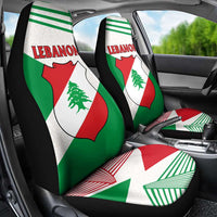 Lebanon Flag Shield Car Seat Cover with Cedar Emblem and National Colors
