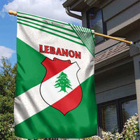 Lebanon Flag Shield Garden Flag with Cedar Emblem and National Colors