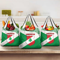 Lebanon Flag Shield Grocery Bag with Cedar Emblem and National Colors