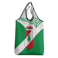 Lebanon Flag Shield Grocery Bag with Cedar Emblem and National Colors