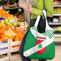 Lebanon Flag Shield Grocery Bag with Cedar Emblem and National Colors