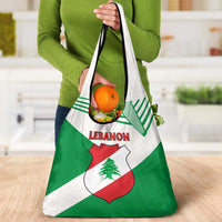 Lebanon Flag Shield Grocery Bag with Cedar Emblem and National Colors