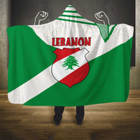 Lebanon Flag Shield Hooded Blanket with Cedar Emblem and National Colors