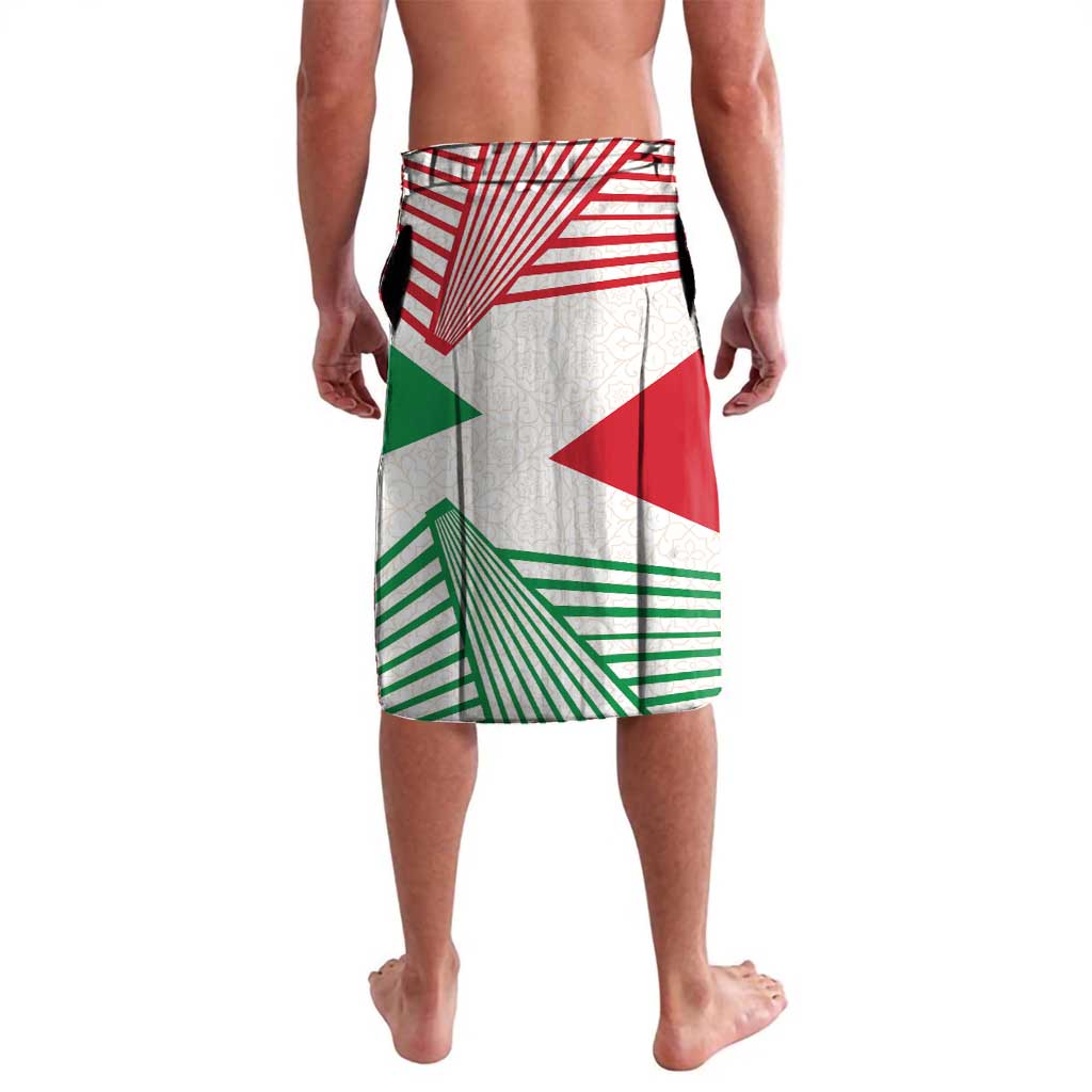 Lebanon Flag Shield Lavalava with Cedar Emblem and National Colors