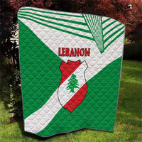 Lebanon Flag Shield Quilt with Cedar Emblem and National Colors
