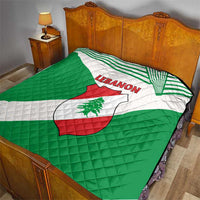 Lebanon Flag Shield Quilt with Cedar Emblem and National Colors