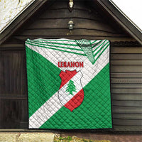 Lebanon Flag Shield Quilt with Cedar Emblem and National Colors