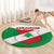 Lebanon Flag Shield Round Carpet with Cedar Emblem and National Colors
