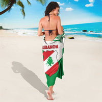 Lebanon Flag Shield Sarong with Cedar Emblem and National Colors
