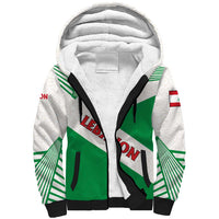 Lebanon Flag Shield Sherpa Hoodie with Cedar Emblem and National Colors