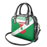 Lebanon Flag Shield Shoulder Handbag with Cedar Emblem and National Colors