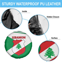 Lebanon Flag Shield Spare Tire Cover with Cedar Emblem and National Colors