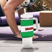 Lebanon Flag Shield Tumbler With Handle with Cedar Emblem and National Colors