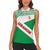 Lebanon Flag Shield Women Sleeveless Polo Shirt with Cedar Emblem and National Colors