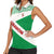 Lebanon Flag Shield Women Sleeveless Polo Shirt with Cedar Emblem and National Colors