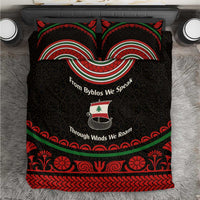 Lebanon Phoenician Ship Bedding Set with Byblos Heritage and Cedar Sail Design