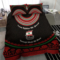 Lebanon Phoenician Ship Bedding Set with Byblos Heritage and Cedar Sail Design