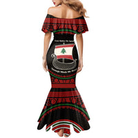 Lebanon Phoenician Ship Family Matching Mermaid Dress and Hawaiian Shirt with Byblos Heritage and Cedar Sail Design