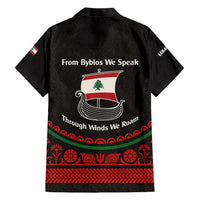 Lebanon Phoenician Ship Family Matching Short Sleeve Bodycon Dress and Hawaiian Shirt with Byblos Heritage and Cedar Sail Design