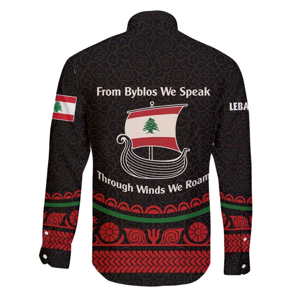 Lebanon Phoenician Ship Family Matching Short Sleeve Bodycon Dress and Hawaiian Shirt with Byblos Heritage and Cedar Sail Design