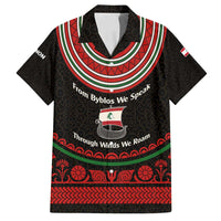 Lebanon Phoenician Ship Family Matching Tank Maxi Dress and Hawaiian Shirt with Byblos Heritage and Cedar Sail Design