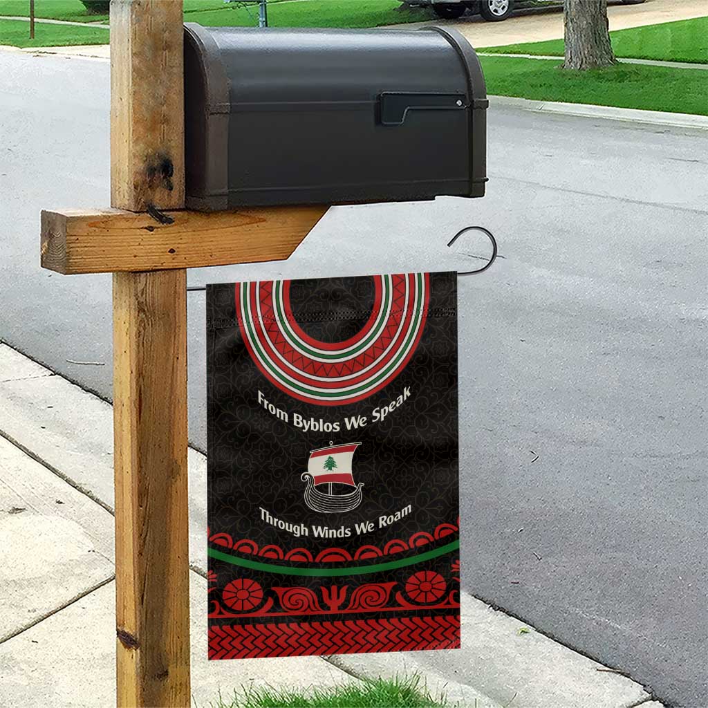 Lebanon Phoenician Ship Garden Flag with Byblos Heritage and Cedar Sail Design