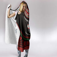 Lebanon Phoenician Ship Hooded Blanket with Byblos Heritage and Cedar Sail Design