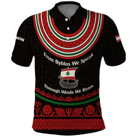Lebanon Phoenician Ship Polo Shirt with Byblos Heritage and Cedar Sail Design
