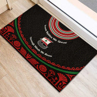 Lebanon Phoenician Ship Rubber Doormat with Byblos Heritage and Cedar Sail Design