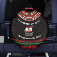 Lebanon Phoenician Ship Spare Tire Cover with Byblos Heritage and Cedar Sail Design