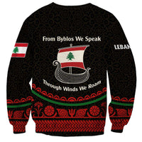 Lebanon Phoenician Ship Sweatshirt with Byblos Heritage and Cedar Sail Design